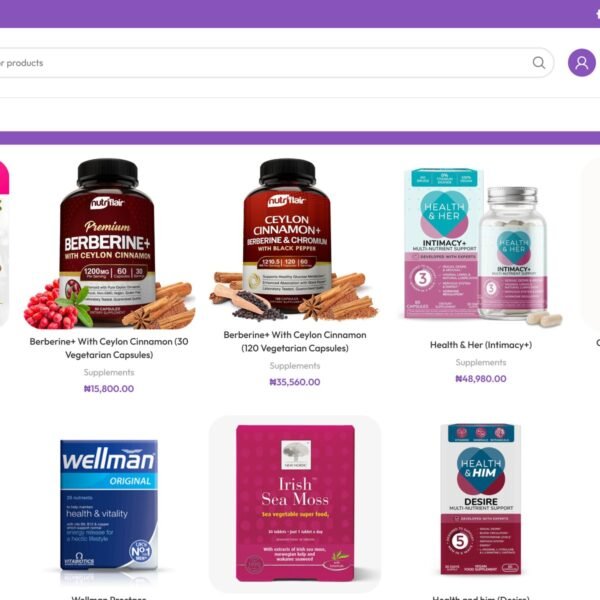 A supplement shop, not a catalogue with a phone number
