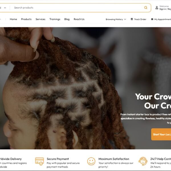 Naija Locs website after the redesign